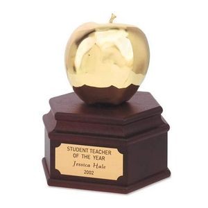 Apple Award - 24K Gold/Walnut 4¾"