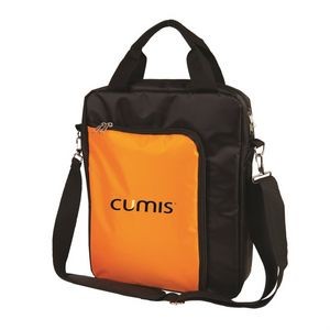 The Vertical Laptop Shoulder Bag - Orange