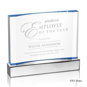Cornerstone Award - Blue/Aluminum 8¼" W
