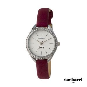 Cacharel® Iris Watch - Burgundy