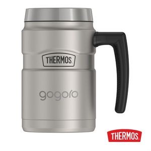 Thermos® SS Desk Mug - 16oz Matte Stainless Steel