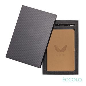 Eccolo® Two Step Journal/Venino Pen Gift Set - (M) Tan