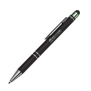 Scroll Aluminum Ballpoint Pen/Stylus - Green
