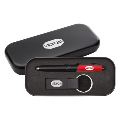Nano Pen/Stylus/Keyring Gift Set - Red