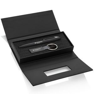 Banos Pen/Keyring Gift Set - Black