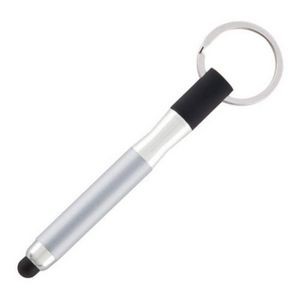 Houston Keychain/Stylus/Pen - Silver