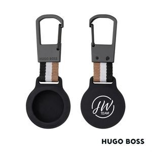 Hugo Boss® Iconic Key Ring With Air Tag Holder - Black