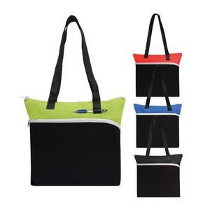 Large Front Zipper Tote