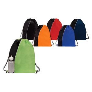 Sport Mesh Pocket Drawstring Backpack