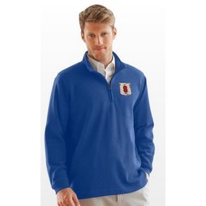 1/4-Zip Flat-Back Rib Pullover Sweater