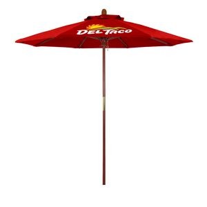 7.5' Grove Series Commercial Grade Patio Umbrella with Printed Olefin Cover