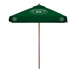 8' Ironwood Series Square Patio Umbrella with Printed Olefin Cover with Valances