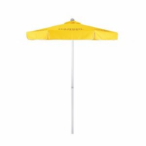 6' Summit Series Patio Umbrella with Printed Polyester Cover with Valances