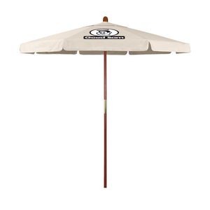 7.5' Grove Series Commercial Grade Patio Umbrella with Printed Olefin Cover with Valances