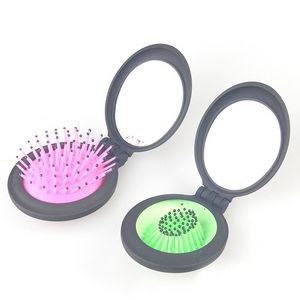Foldable Massage Comb with Mirror