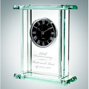 Palace Jade Glass Clock