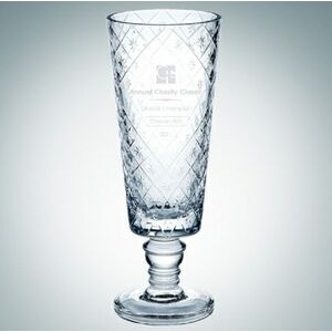 15 1/2" Diamond Net Lead Crystal Vase