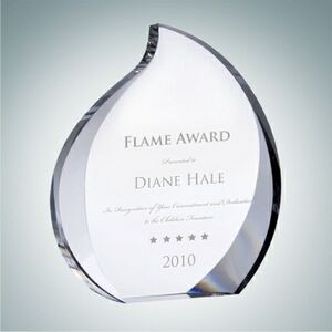 Eternal Flame Optical Crystal Award Plaque