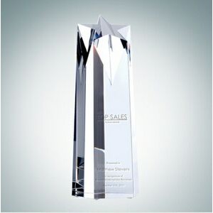 Star Optical Crystal Obelisk Award (Small)