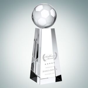 Championship Soccer Optical Crystal Award (Large)