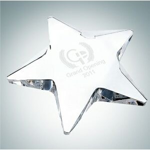 Pentagon Star Optical Crystal Paper Weight