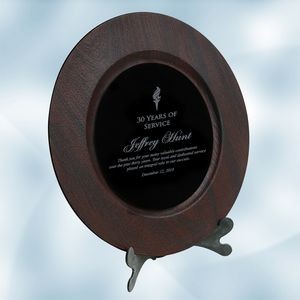 Mahogany/Black Award Plate w/Acrylic Stand