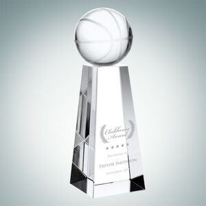 Championship Basketball Optical Crystal Award (Medium)