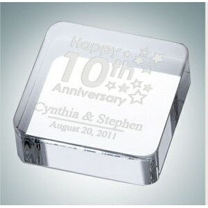 Square Optical Crystal Paper Weight