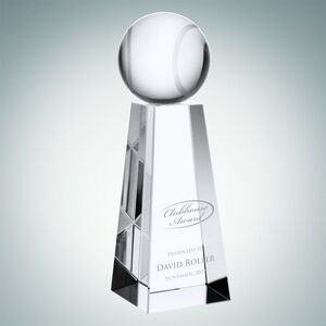 Championship Tennis Optical Crystal Trophy (Large)