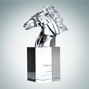 Designer Collection Faming Horse Optical Crystal Award