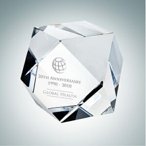 Hexagon Optical Crystal Paper Weight
