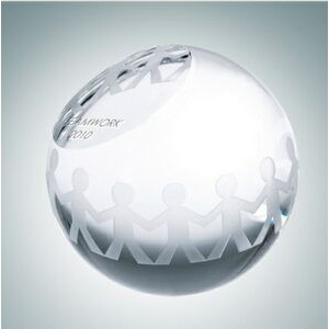Harmony Globe Optical Crystal Paper Weight