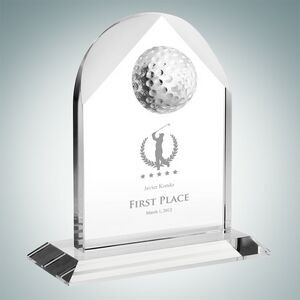 Distinguished Golf Arch Optical Crystal Award (Medium)