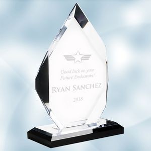 Acrylic Classic Diamond Award w/Black Base (S)