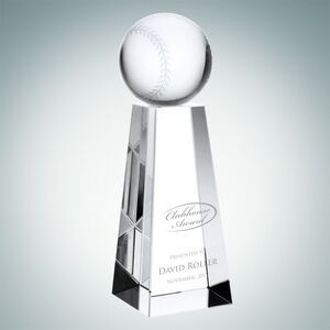 Championship Baseball Optical Crystal Award (Small)
