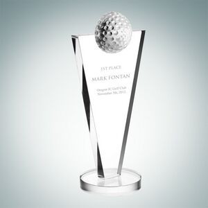 Success Golf Optical Crystal Award (Medium)