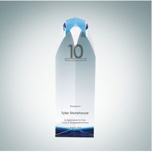8" Designer Collection Virtue Tower Optical Crystal Award