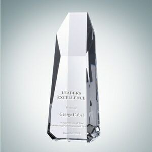 Super Hexagon Optical Crystal Tower Award (Medium)