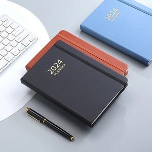 2024 Leather 12 Month Planner Notebook