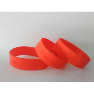 3/4 Inch Debossed Silicone Wristband