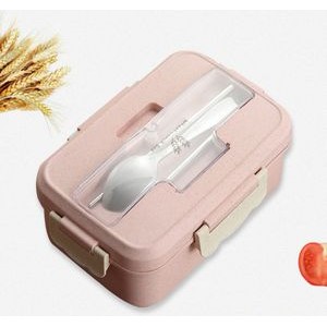 Biodegradable Wheat Bento Lunch Box with Spoon