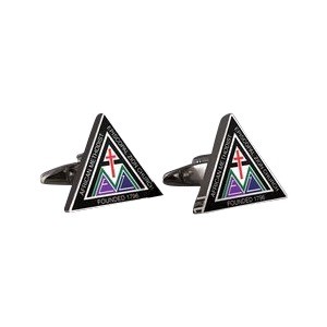 Stainless Steel Cufflinks - Custom Triangle with Screen Print