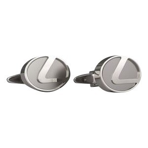 Stainless Steel Cufflinks - Custom Oval Etched