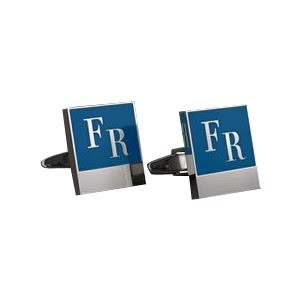 Stainless Steel Cufflinks - Square colorfilled
