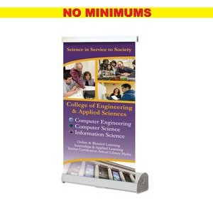 Workhorse - 12" Table Top Retractable Stand - Poly Film Banner. Full Color, No Minimum