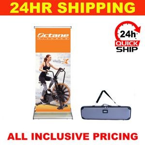 24HR Quickship - Small Superior Retractable Banner - 24" Full Color