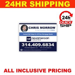 24HR Quickship - Corrugated Sign-18x24 - One-Sided. 10 PK Full Color.