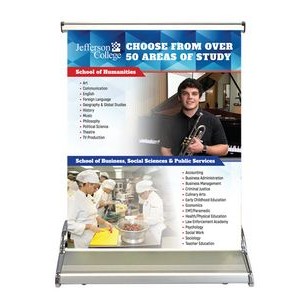 Extra Small Superior Retractable Banner Only (24"x21-35"). No minimum.