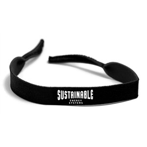 Black Neoprene Sunglasses Strap W/1-Color Imprint