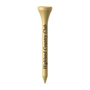 Plastic traditional cup golf tees - 3.25" 2 Color Logo Imprint Shank Only. White or Natural